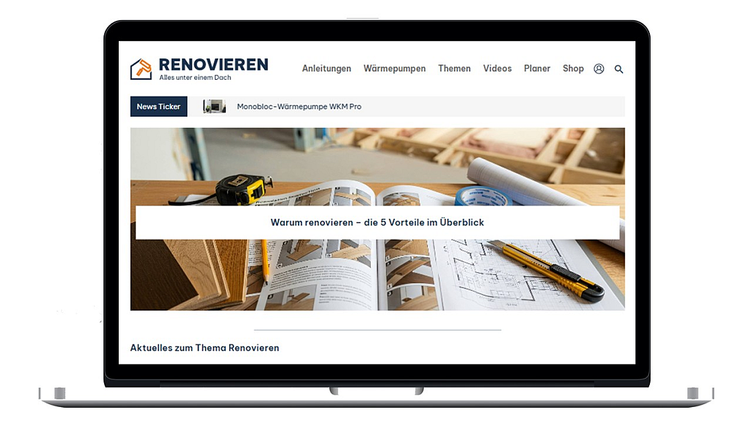 Renovieren Homepage